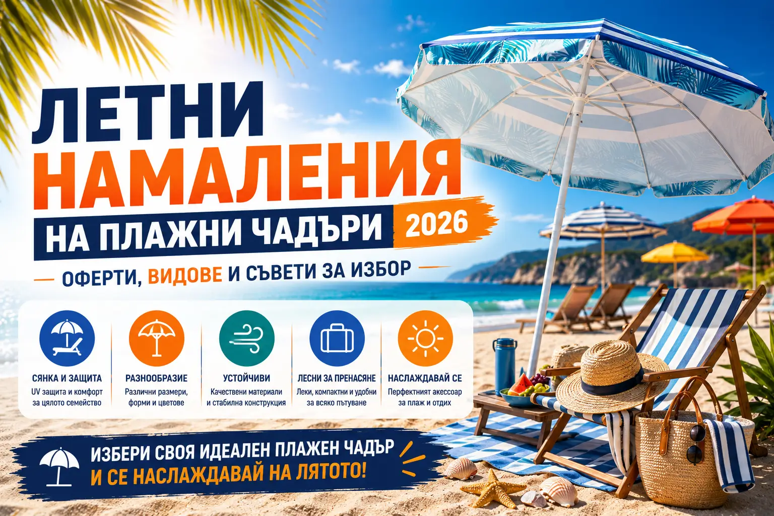 Летни Намаления на Плажни Чадъри